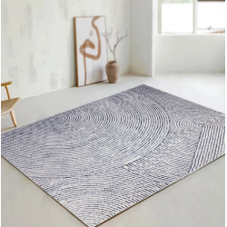 Rihome Soft Polyester Rug Custom Wilton Machine Made Carpet