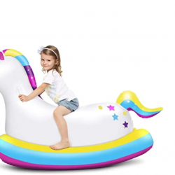 Customized Inflatable Unicorn Water Sprinkler Pool Float Ride on Toys